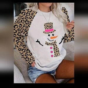 SheIn EZWear Plus Leopard & Cartoon Graphic, 0XL